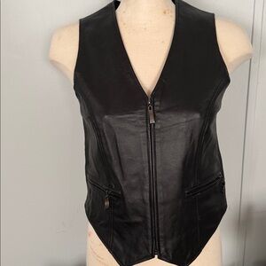 Women’s USA Leather Black Vest size Medium 
Great condition.